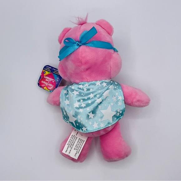 Care Bears 8” Hopeful Heart Superhero Friends Pink Bear Plush Mask Cape Stuffed - Picture 5 of 11